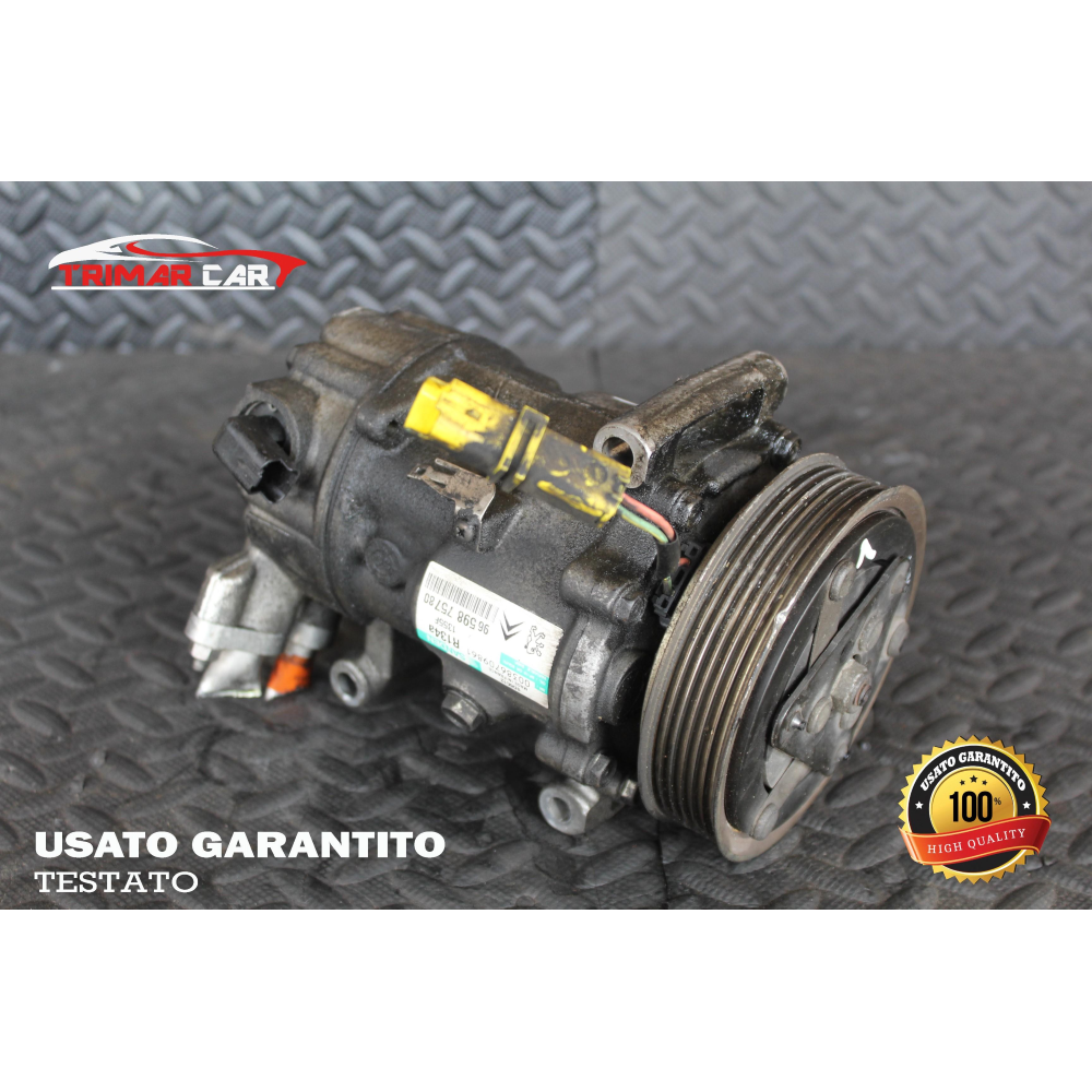 9659875780 COMPRESSORE AC CLIMA PEUGEOT 208 I (CA , CC)(2012 IN POI) 1.4 VTI 95CV 70KW COD MOT; 8FS