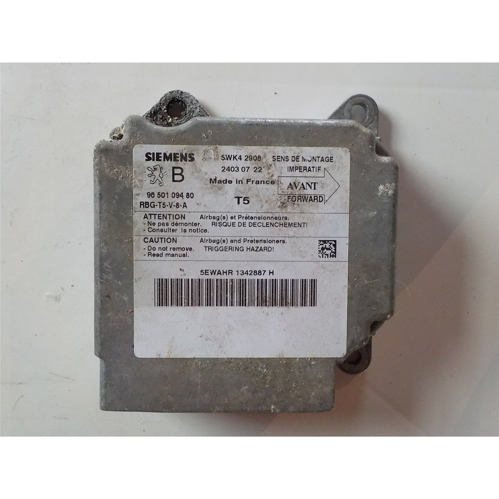 CENTRALINA SENSORE AIRBAG PEUGEOT 307 COD: 9650109480 / 5WK42908