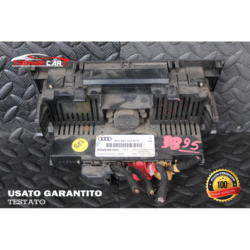 8P0820043 CENTRALINA COMANDO CLIMA AUTOMATICO AUDI A3 (8P1)(2003-2012) 2.0 TDI 140CV 103KW COD MOTORE: BKD