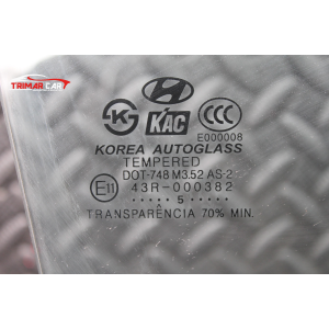 VETRO SCENDENTE PORTA ANTERIORE DESTRA HYUNDAI TUCSON (JM)(2004-2010) 2.0 CRDI 113CV 83KW COD MOTORE: D4EA