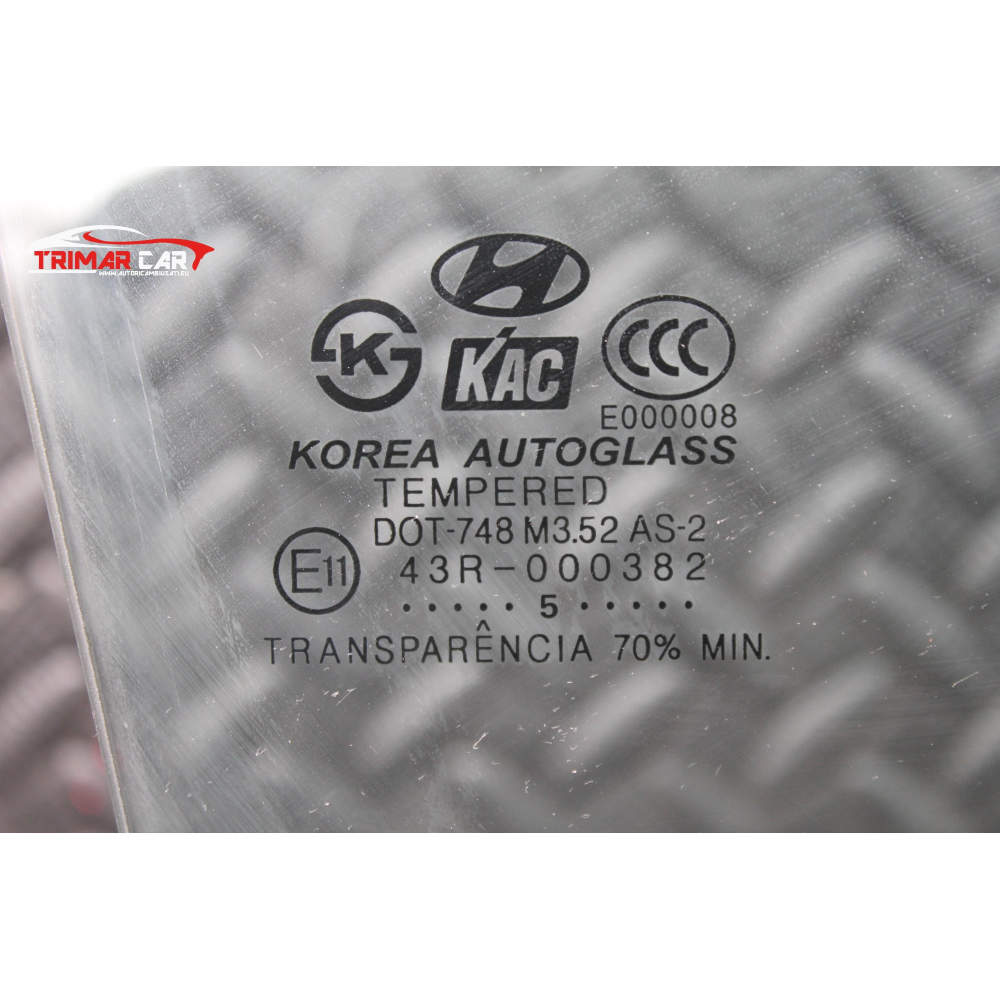 VETRO SCENDENTE PORTA ANTERIORE DESTRA HYUNDAI TUCSON (JM)(2004-2010) 2.0 CRDI 113CV 83KW COD MOTORE: D4EA