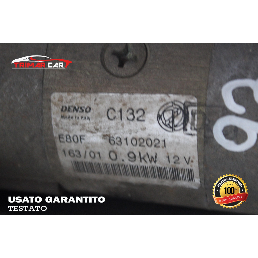 63102021 MOTORINO AVVIAMENTO FIAT SEICENTO / 600 (187)(98-10) 1.1 54CV 40KW COD MOT; 187A1000