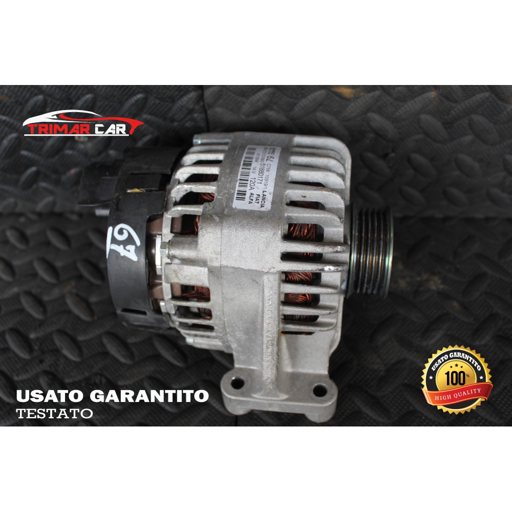 51880171 120A ALTERNATORE FIAT PANDA 3 (312,319)(2012 IN POI) 1.2 69CV 51KW COD MOT; 169A4000