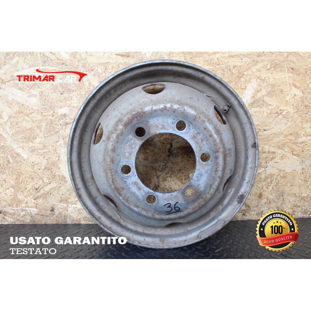 16H1X5JK R16 CERCHIO SINGOLO IN FERRO IVECO DAILY 2 II AUTOBUS (1989-1999)