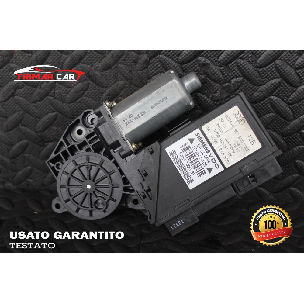 8E1959802B MOTORINO ALZACRISTALLI ANTERIORE DESTRO AUDI A4 (8E2,B6)(2000-2004) 1.9 TDI 130CV 96KW CODICE MOTORE: AVF