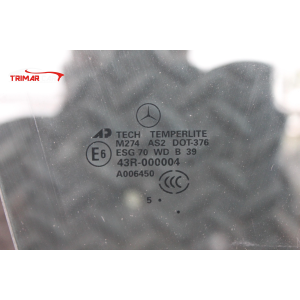 43R-000004 VETRO SCENDENTE PORTA ANTERIORE DESTRA MERCEDES CLASSE ML (W164)(05-11) ML 320CDI 4-MATIC 224CV 165KW COD MOT. 642940