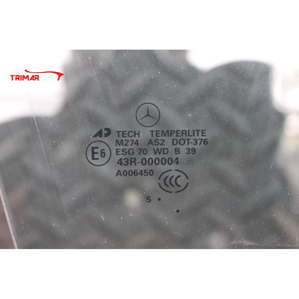 43R-000004 VETRO SCENDENTE PORTA ANTERIORE DESTRA MERCEDES CLASSE ML (W164)(05-11) ML 320CDI 4-MATIC 224CV 165KW COD MOT. 642940