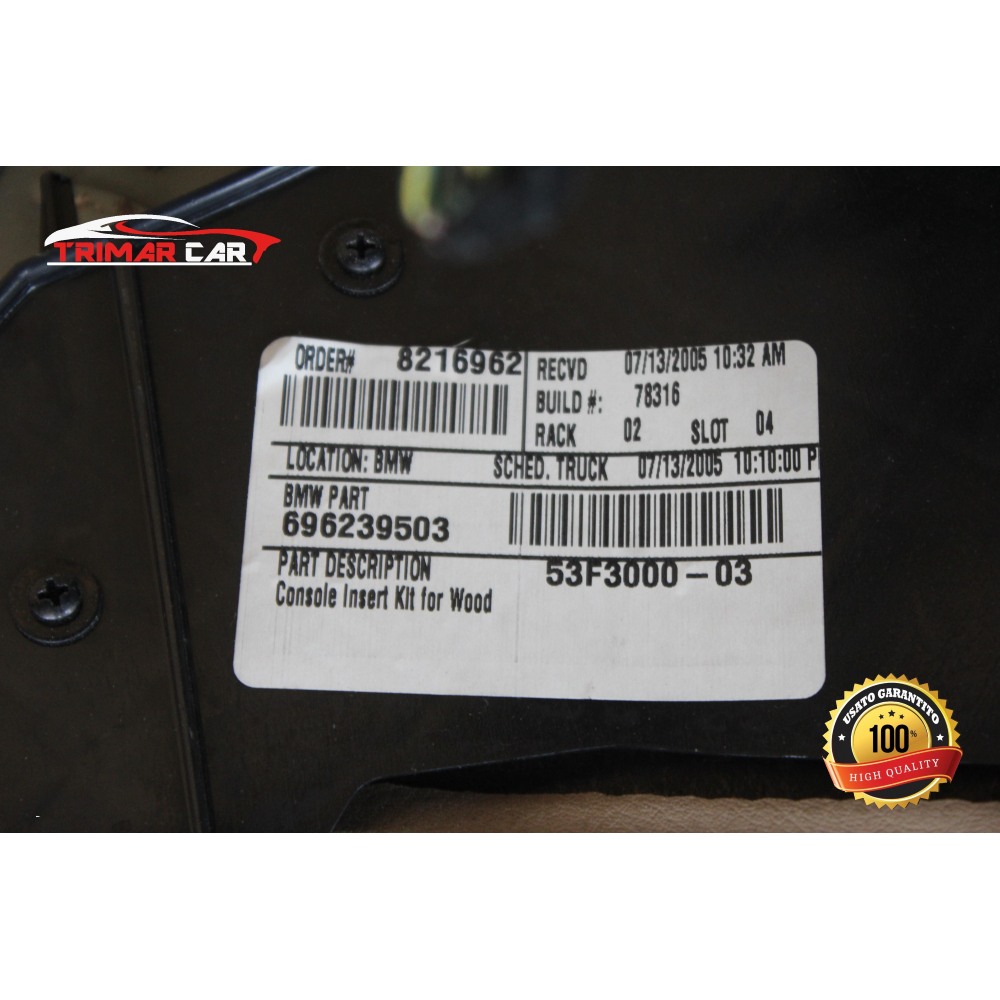 51167077524 BRACCIOLO + TUNNEL CENTRALE PORTAOGGETTI BMW X5 (E53)(2000-2007) 