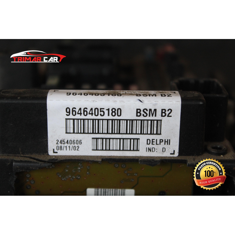 9646405180 CENTRALINA SCATOLA PORTAFUSIBILI PEUGEOT 307 (3A/C)(2000-2009) 2.0HDI 107CV 79KW CODICE MOTORE: RHS