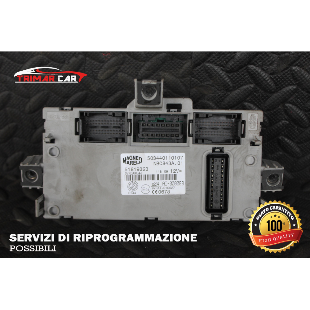 51819323 CENTRALINA BODY COMPUTER LANCIA YPSILON 2 (843)(2003-2011) 1.3 MJET 75CV 55KW COD MOT; 199A2000