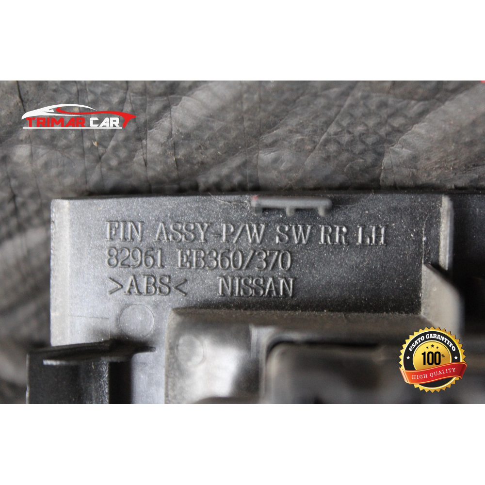 82961EB360 INTERRUTTORE ALZAVETRO POSTERIORE SX SINISTRO NISSAN PATHFINDER 3 III (R51)(2005 IN POI) 2.5 DCI 4WD 174CV 128KW COD MOT; YD25