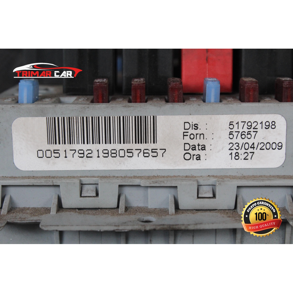 51792198 CENTRALINA SCATOLA PORTAFUSIBILI LANCIA YPSILON 2 (843)(2003-2011) 1.3 MJET 75CV 55KW COD MOT; 199A2000