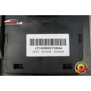 04602736AA PULSANTIERA ALZAVETRO ANTERIORE SX SINISTRA JEEP GRAND CHEROKEE 3 III (WH,WK)(04-11) 3.0 CRD 218CV 160KW COD MOTORE: 642980