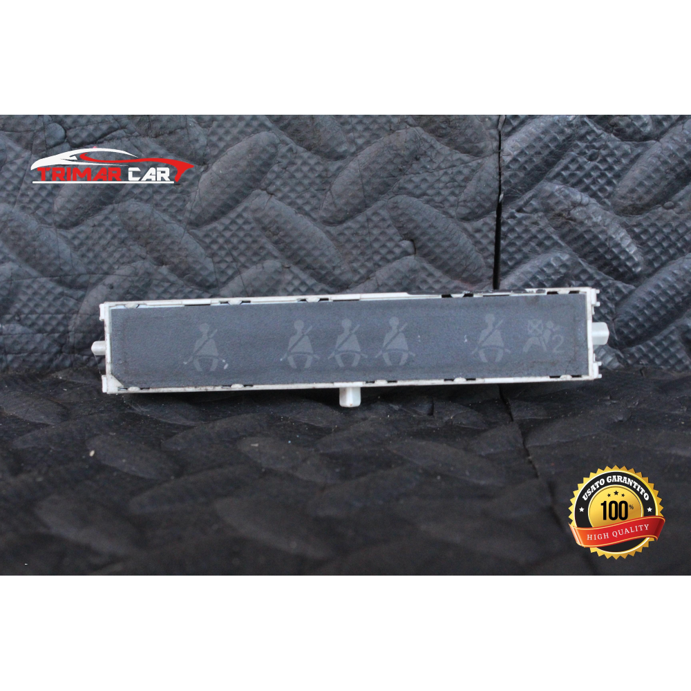 9652415980 DISPLAY CINTURE DI SICUREZZA  PEUGEOT 207 (WA,WC)(06-15) 1.6 HDI 109CV 80 KW COD MOT 9HZ