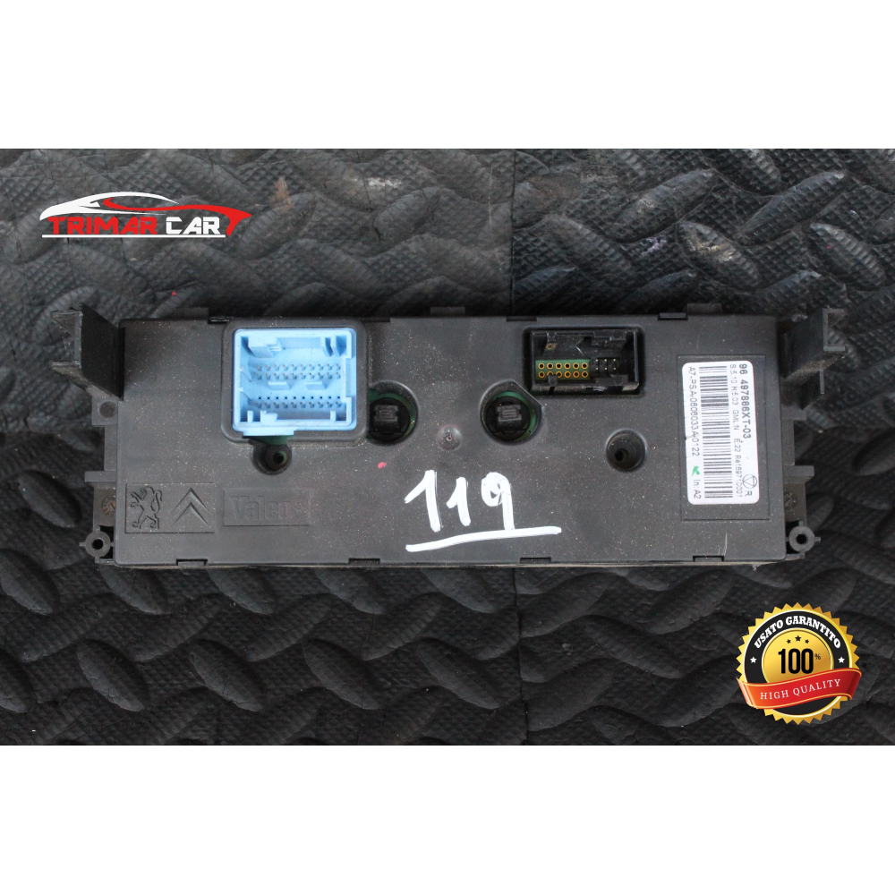 96497866XT CENTRALINA COMANDO CLIMA AUTOMATICO PEUGEOT 207 (WA,WC)(06-15) 1.6 HDI 109CV 80 KW COD MOT 9HZ