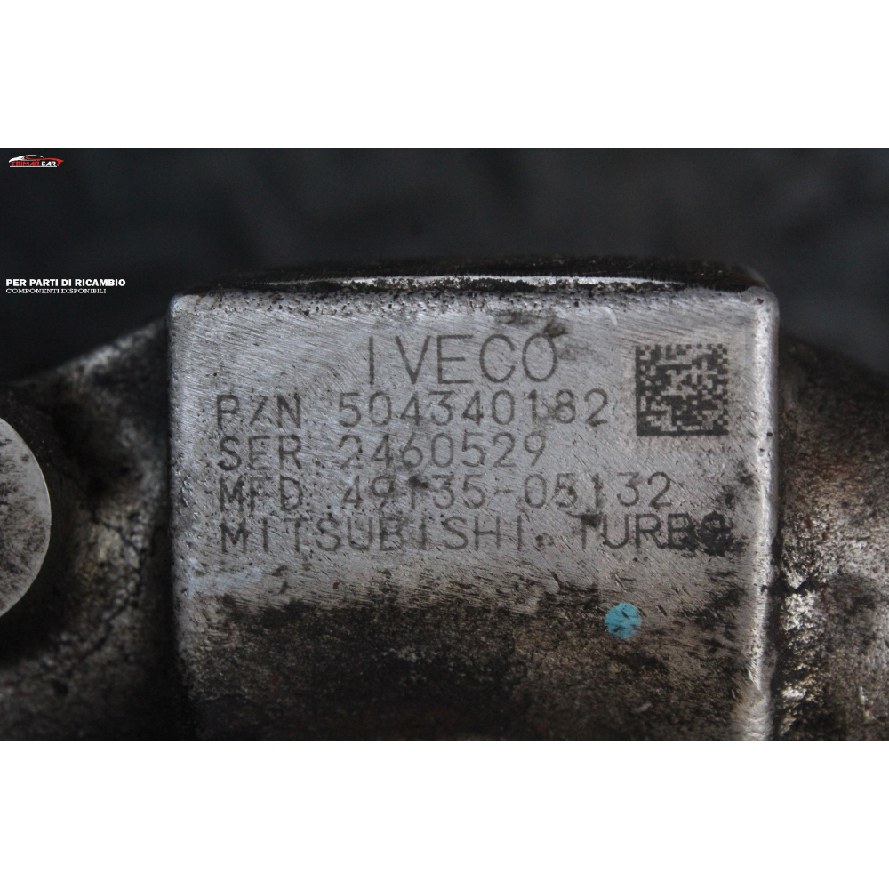 504340182 TURBINA TURBO FIAT DUCATO 3 (250,290)(2006 IN POI) 130 MJET 2.3 D 131CV 96KW COD MOT; F1AE3481D