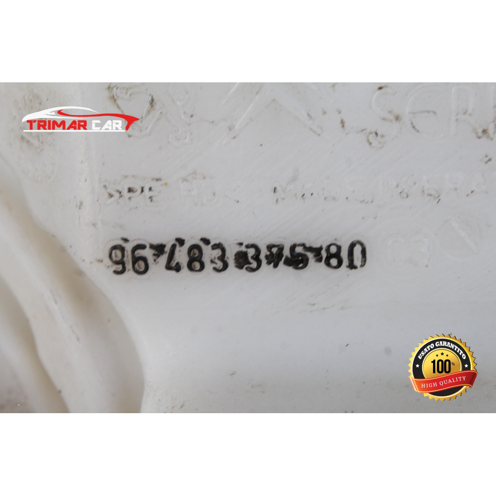 49021 - 9648337580 VASCHETTA SERBATOIO ACQUA TERGICRISTALLI PEUGEOT 207  (WA,WC)(06-15) 1.6 HDI 109CV 80 KW COD MOT 9HZ - ORIGINALE