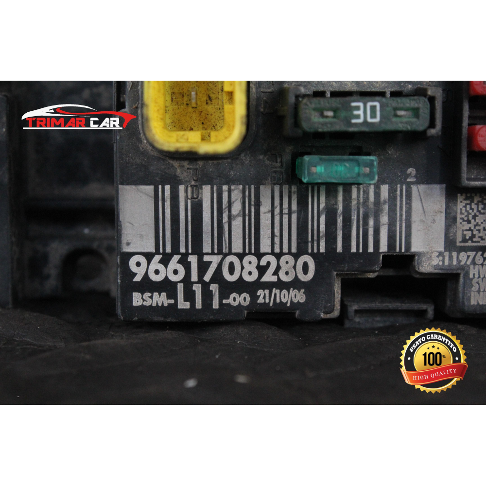 9661708280 CENTRALINA BODY COMPUTER PEUGEOT 207 (WA,WC)(06-15) 1.6 HDI 109CV 80 KW COD MOT; 9HZ