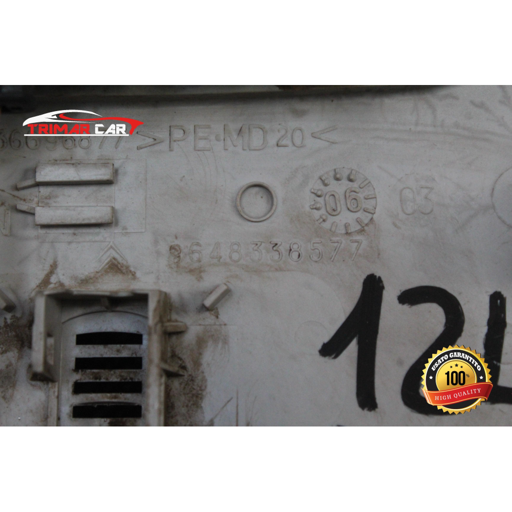 9636696877 PLAFONIERA LUCE INTERNA ABITACOLO PEUGEOT 207 (WA,WC)(06-15) 1.6 HDI 90CV 66KW COD MOTORE: 9HX