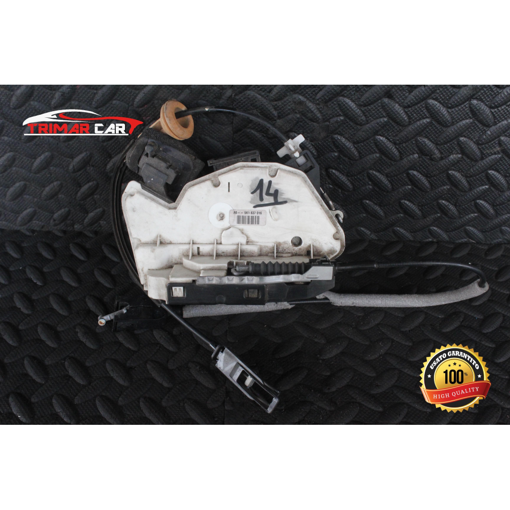 5K1837016 SERRATURA SPORTELLO ANTERIORE DESTRA VW GOLF 6 VI (5K1)(2008-2013) 1.6 TDI 105CV 77KW COD MOT; CAY