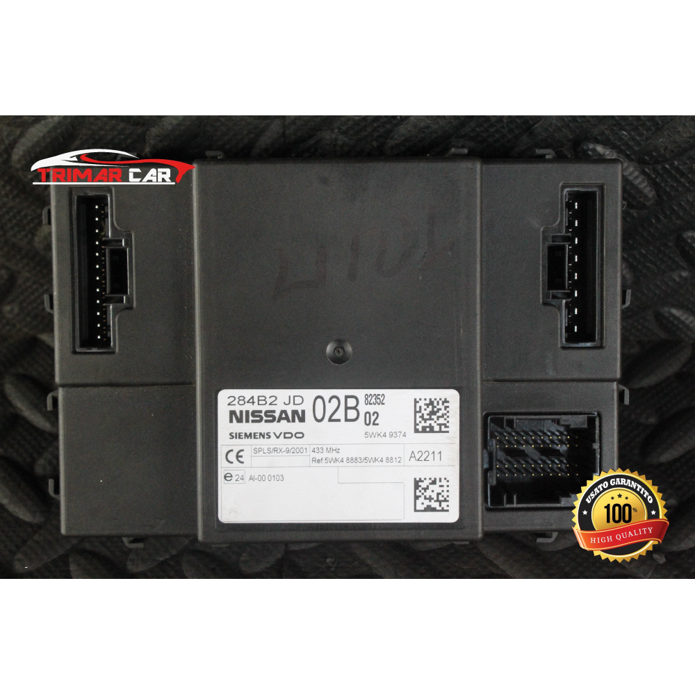 284B2JD02B CENTRALINA BODY COMPUTER NISSAN QASHQAI 1 I (J10,JJ10)(06-13) 2.0 DCI 150CV 110KW COD MOTORE: M9R