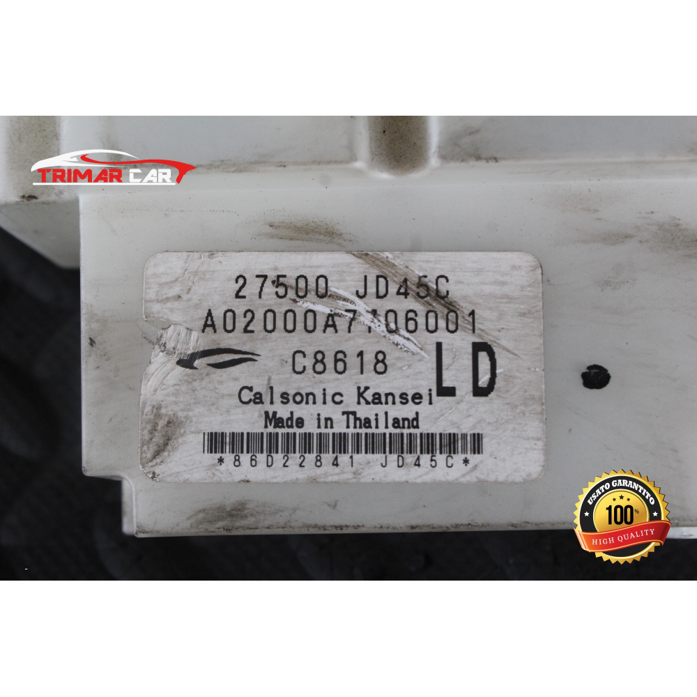 27500JD45C CENTRALINA COMANDO CLIMA AUTOMATICO NISSAN QASHQAI 1 I (J10,JJ10)(06-13) 2.0 DCI 4X4 150CV 110KW COD MOTORE: M9R