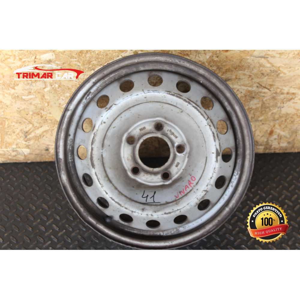 49602 - 6JX16H2 R16 CERCHIO SINGOLO IN FERRO OPEL VIVARO (F7)(2001 IN ...