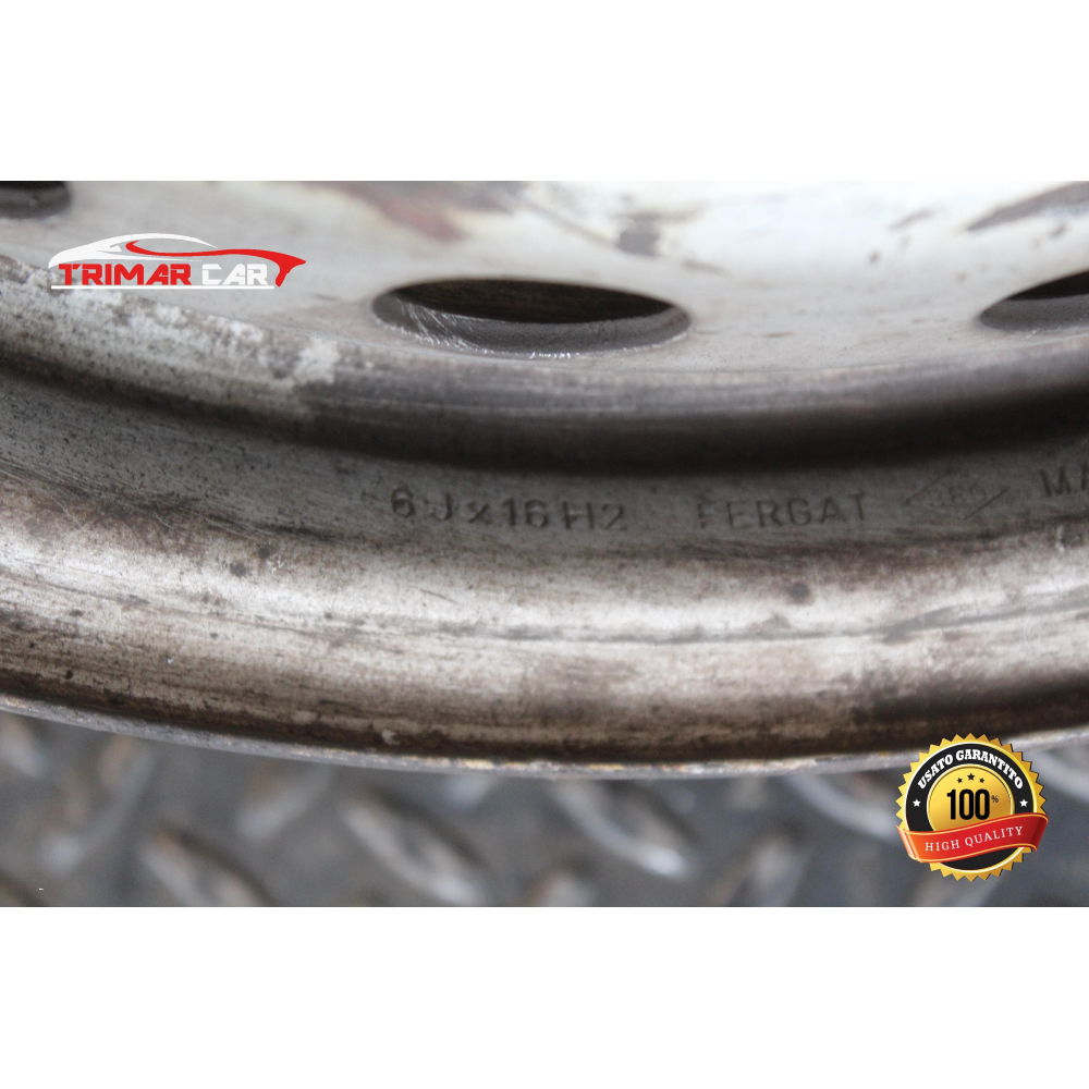 6JX16H2 R16 CERCHIO SINGOLO IN FERRO OPEL VIVARO (F7)(2001 IN POI)