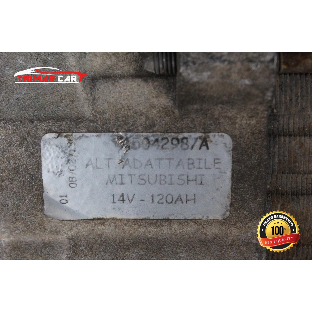 504298/A ALTERNATORE MITSUBISHI PAJERO 2 (V20)(91-99) 2.8 TD 125CV 92KW COD MOT; 4M40