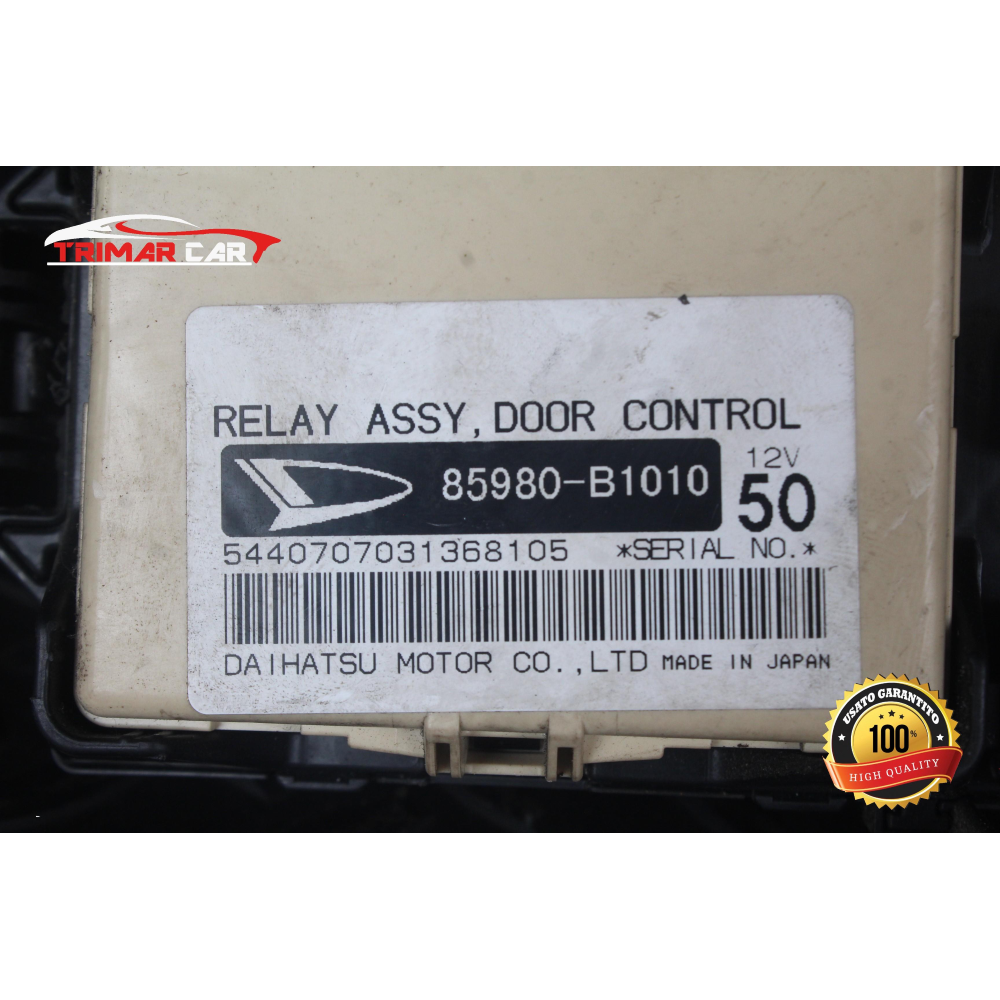 85980-B1010 CENTRALINA SCATOLA PORTAFUSIBILI DAIHATSU TERIOS 2 (J2)(2006 IN POI) 1.5 VVT-I RWD 105CV 77KW COD MOT 3SZ