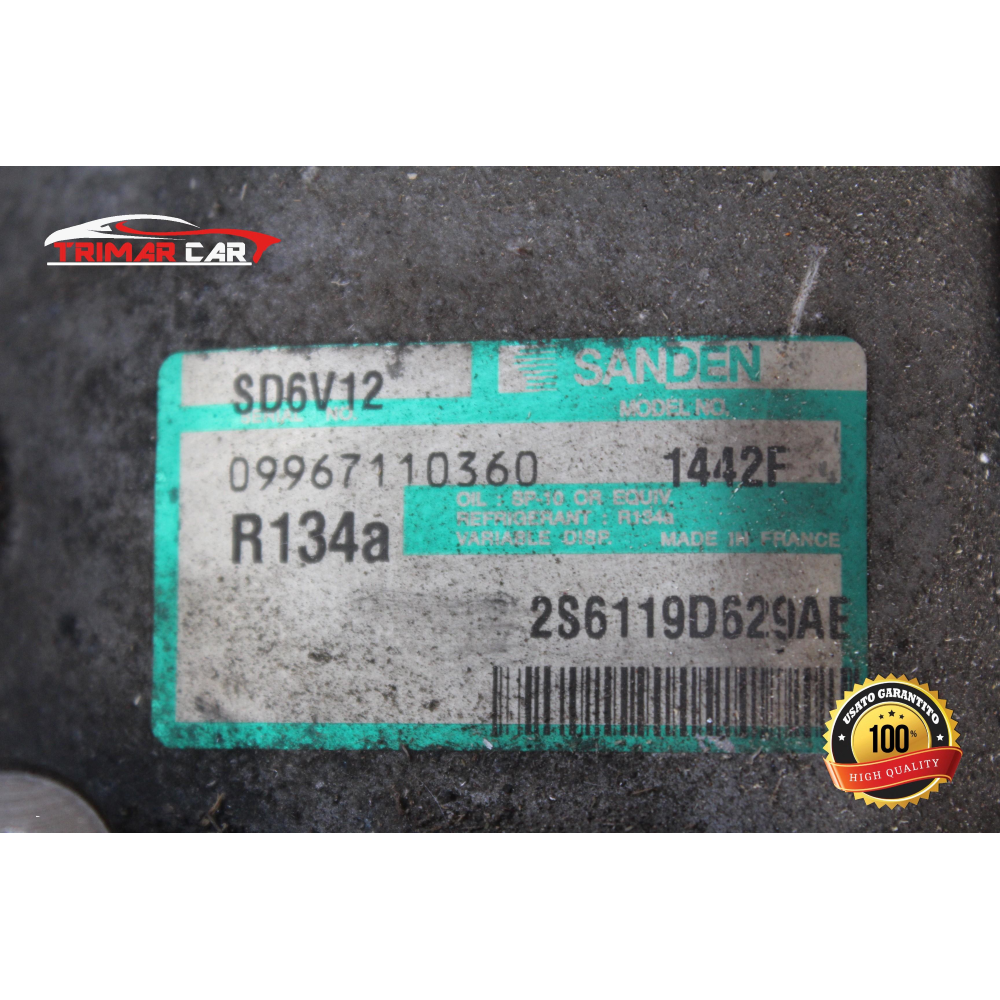 2S6119D629AE COMPRESSORE AC CLIMA FORD FIESTA 5 V (JH,JD)(01-10) 1.4HDI