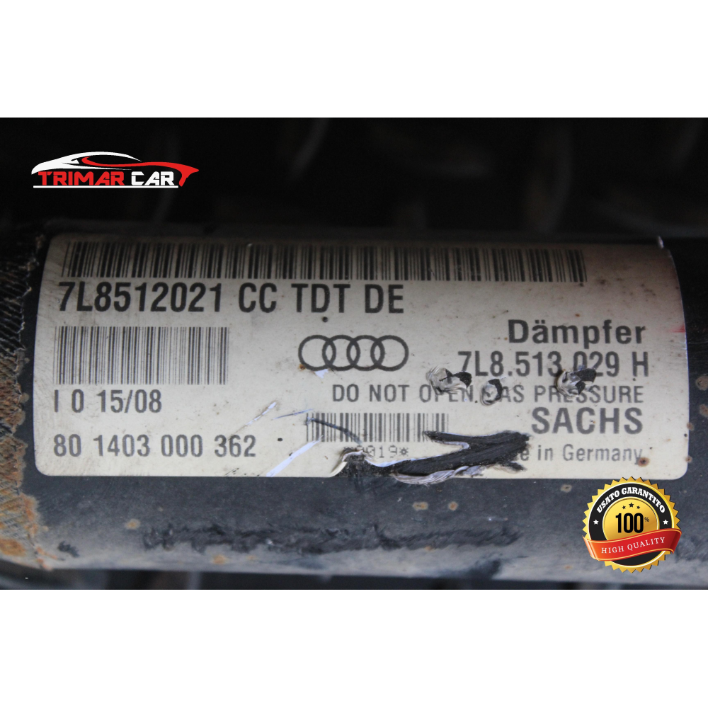 7L8513029H COPPIA AMMORTIZZATORI POSTERIORI DX SX AUDI Q7 (4LB)(2006-2015) 3.0 TDI V6 240CV 176KW 24V COD MOTORE: CAS