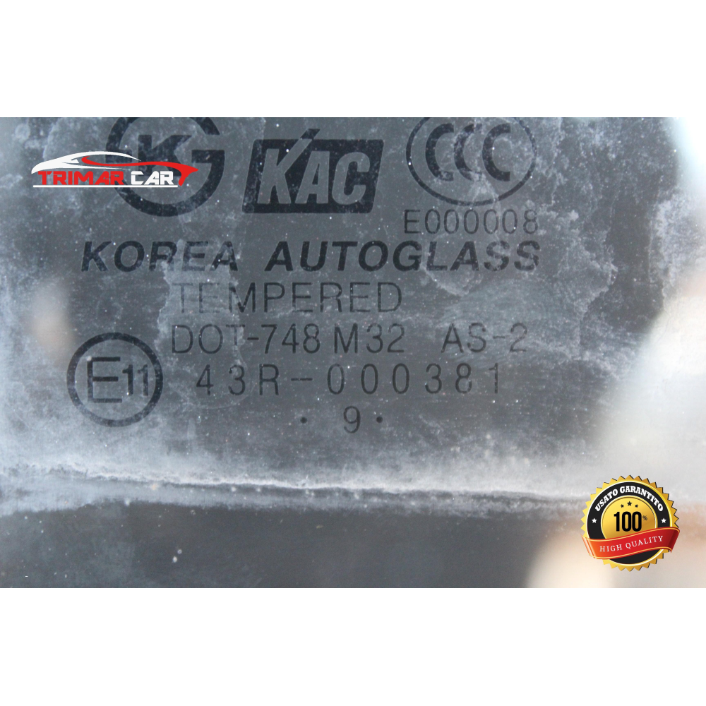 43R-000381 VETRO SCENDENTE PORTA ANTERIORE DESTRA KIA PICANTO 1 (BA)(2004-2011)