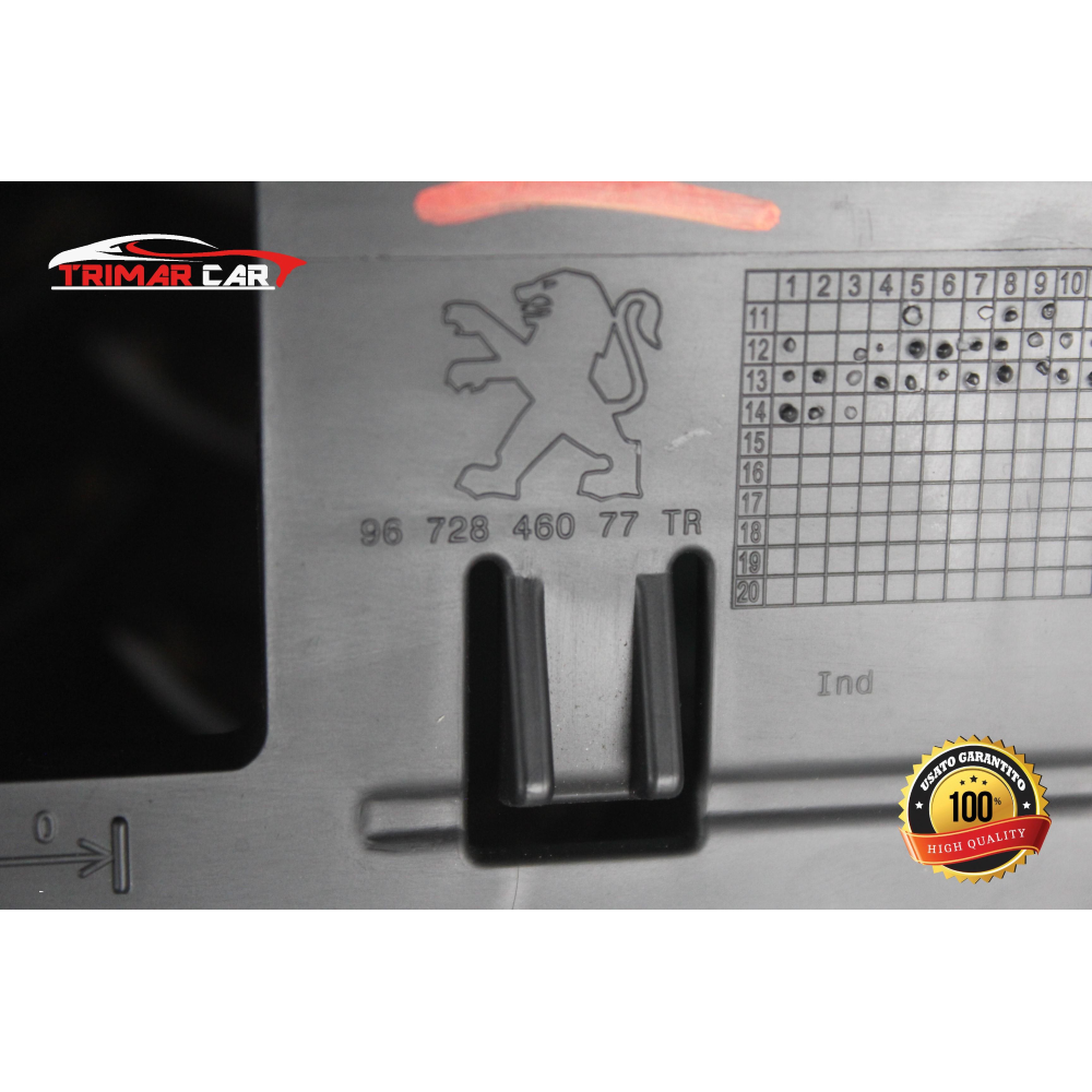 9672846077 MASCHERINA RIVESTIMENTO CRUSCOTTO PORTA DISPLAY PEUGEOT 208 I (CA , CC)(2012 IN POI) 1.4 HDI 68CV 50KW COD MOT; 8H01