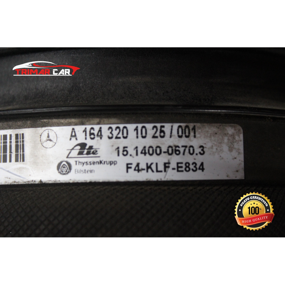 A1643201025 MOLLA PNEUMATICA POSTERIORE  MERCEDES CLASSE ML (W164)(05-11) ML 320CDI 4-MATIC 224CV 165KW COD MOT. 642940