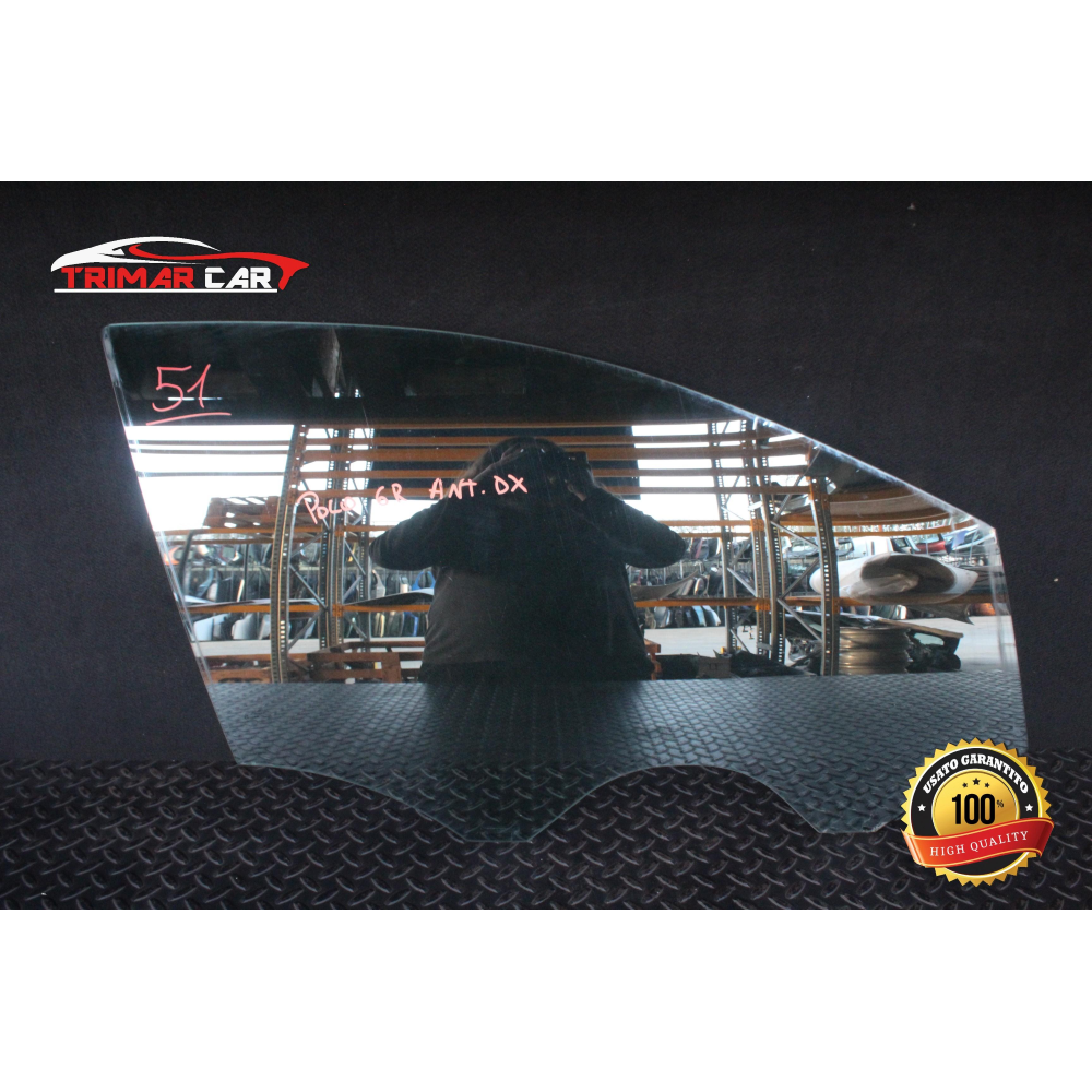 6R0845202A VETRO SCENDENTE PORTA ANTERIORE DESTRA VW POLO (6R,6C)(2009-2017)