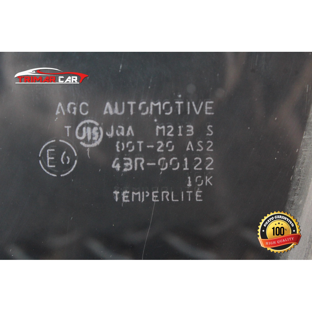 43R-00122 VETRO SCENDENTE PORTA ANTERIORE DESTRA DAIHATSU TERIOS 2 (J2)(2006 IN POI) 1.5 VVT-I RWD 105CV 77KW COD MOT 3SZ