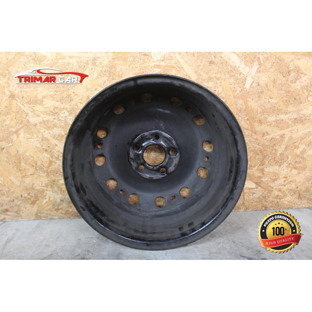 6R0601027C R15 CERCHIO SINGOLO IN FERRO VW POLO (6R,6C)(2009-2017) 1.6 TDI CODICE MOTORE; CAY