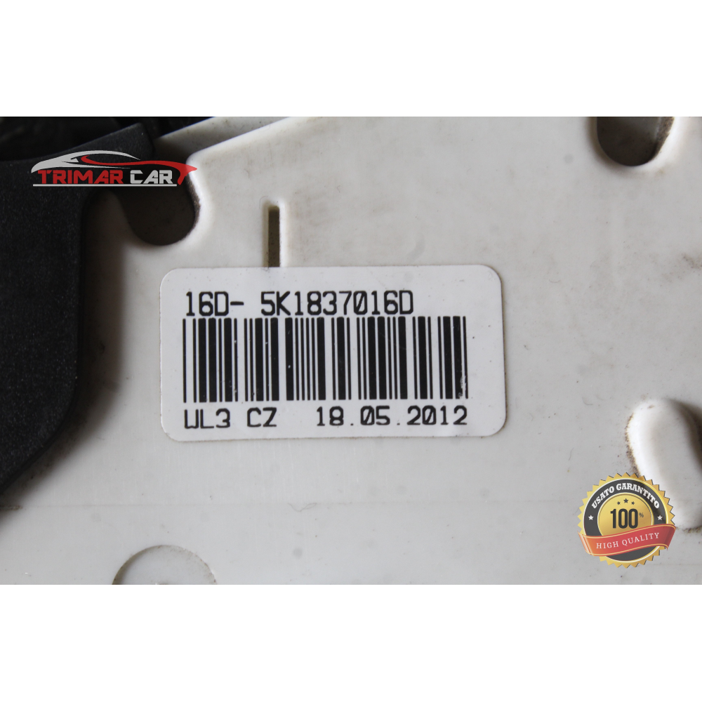 5K1837016D SERRATURA SPORTELLO ANTERIORE DESTRA VW POLO (6R,6C)(2009-2017)