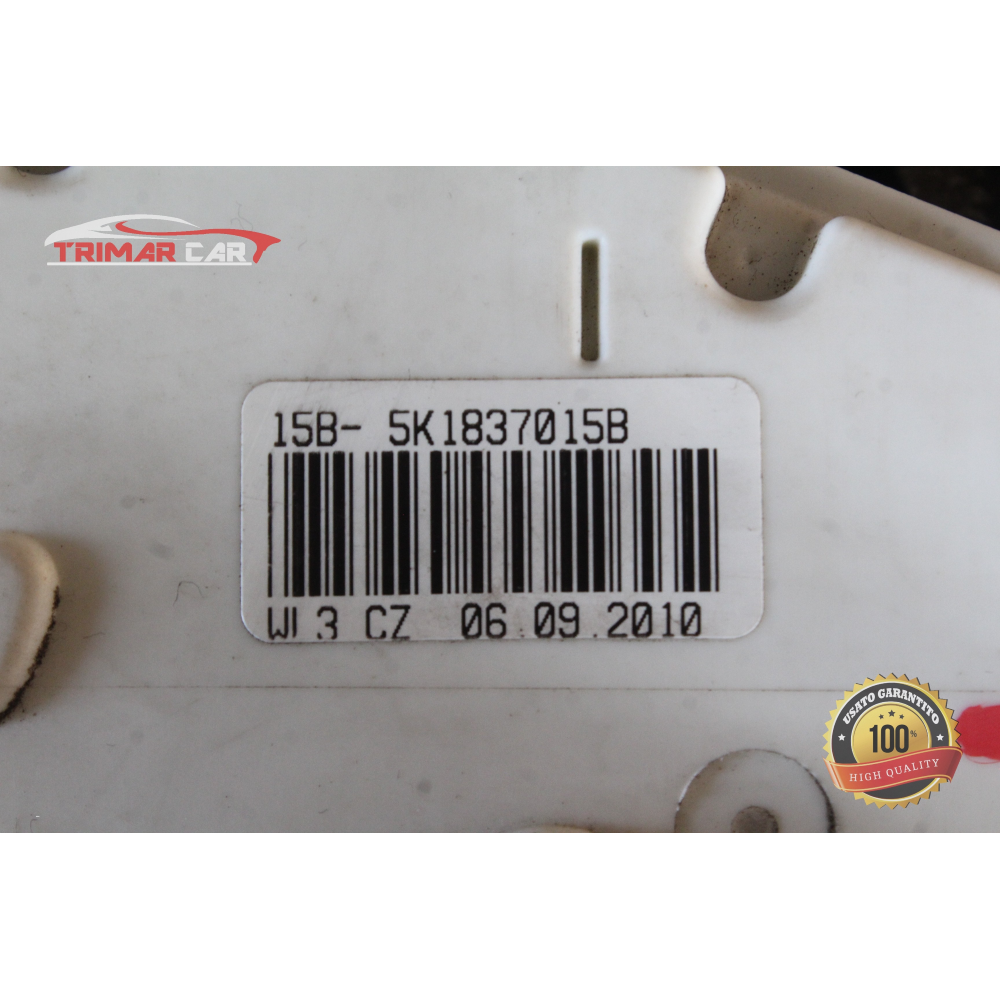 5K1837015B SERRATURA SPORTELLO ANTERIORE DESTRA VW POLO (6R,6C)(2009-2017)