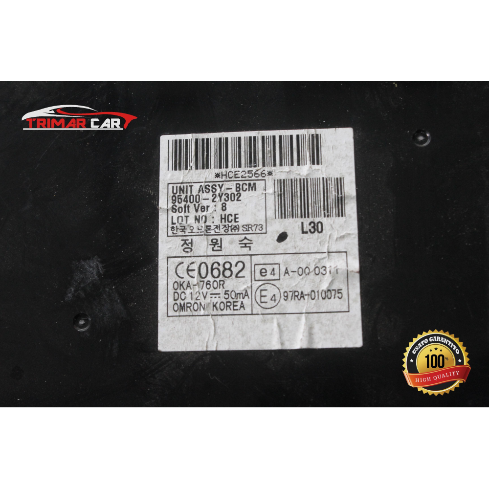 95400-2Y302 BCM CENTRALINA BODY COMPUTER HYUNDAI ix35 (LM,EL,ELH)(2009 >) 1.7 CRDI 116CV 85KW COD MOT; D4FD