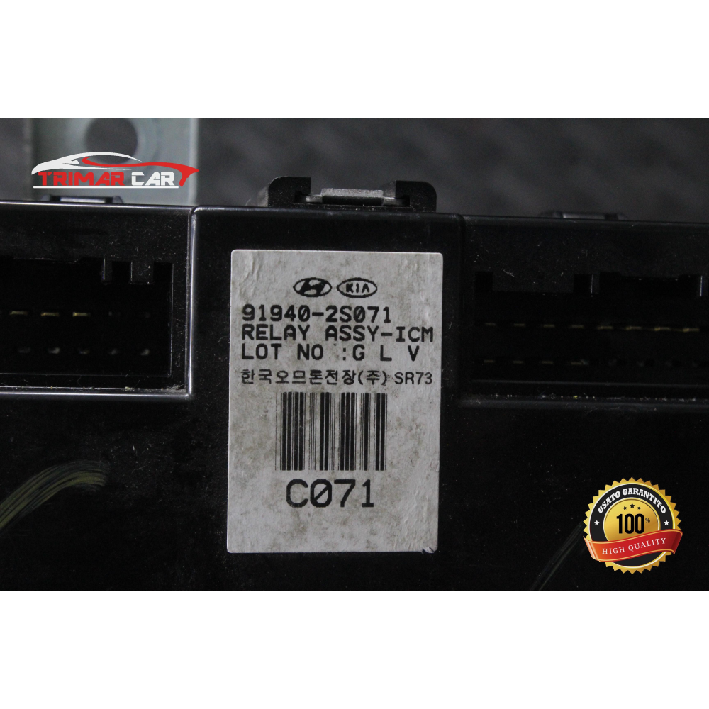 91940-2S071 MODULO CENTRALINA BOX ASSY-I.C.M RELAY HYUNDAI ix35 (LM,EL,ELH)(2009 >) 1.7 CRDI 116CV 85KW COD MOT; D4FD