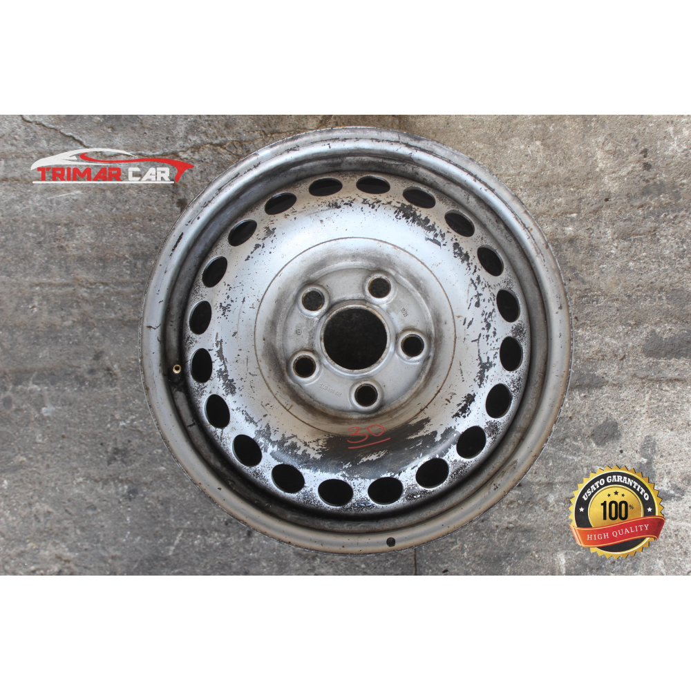 7H0601027C R16 CERCHIO SINGOLO IN FERRO VW TRANSPORTER 5 V FURGONATO (03-15) 1.9 TDI 105CV 77KW AXB