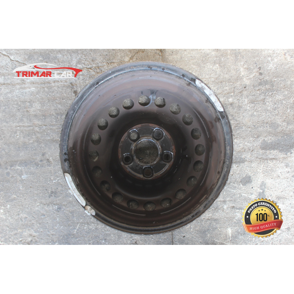 7H0601027C R16 CERCHIO SINGOLO IN FERRO VW TRANSPORTER 5 V FURGONATO (03-15) 1.9 TDI 105CV 77KW AXB