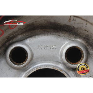 7H0601027C R16 CERCHIO SINGOLO IN FERRO VW TRANSPORTER 5 V FURGONATO (03-15) 1.9 TDI 105CV 77KW AXB