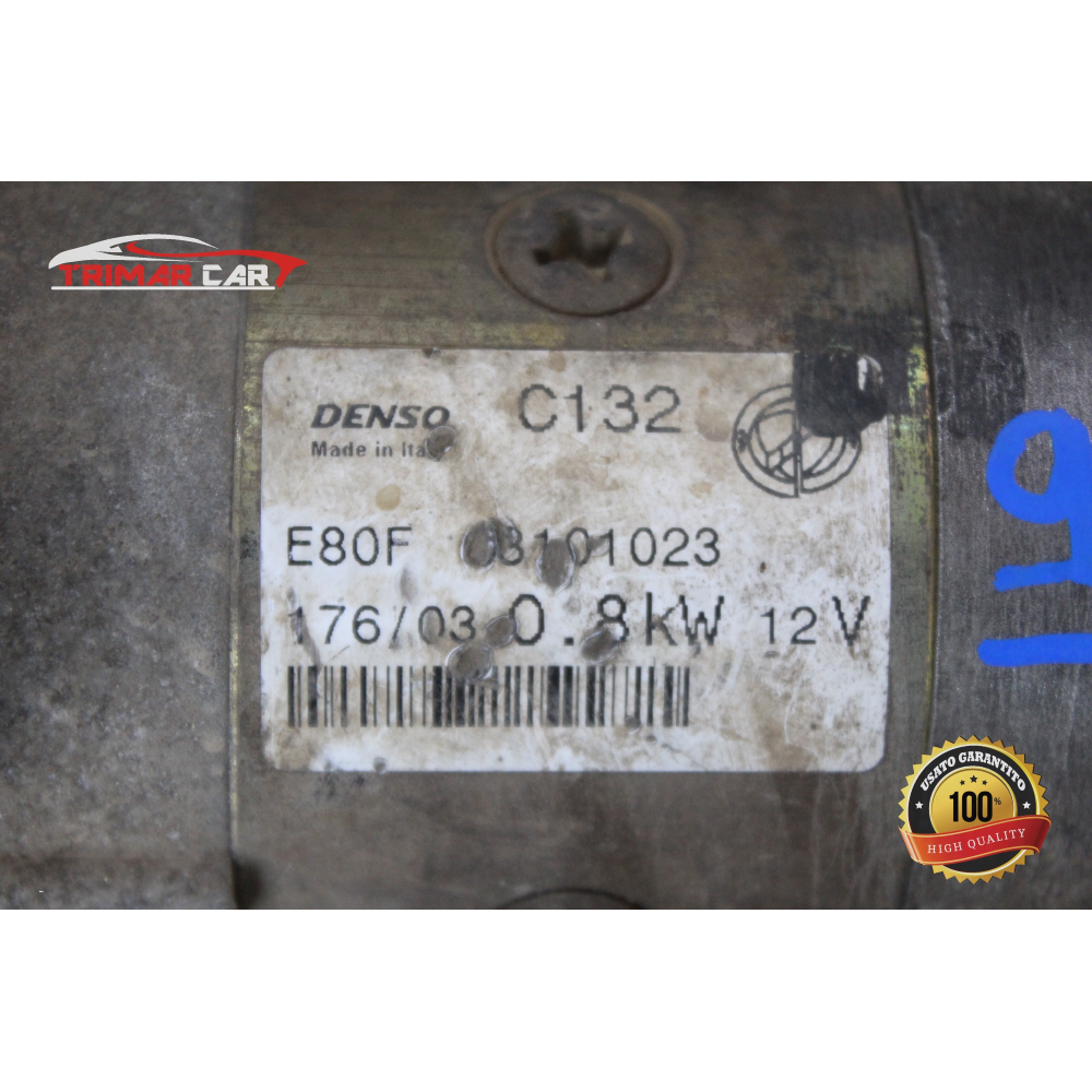 63101023 MOTORINO AVVIAMENTO FIAT PANDA 1 (141)(1980-2004) 1.1 FIRE 54 CV