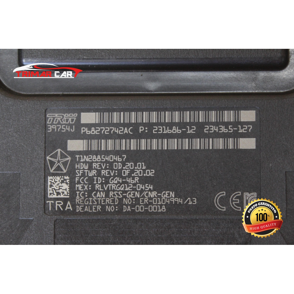 68234027AB KIT BLOCCO ACCENSIONE JEEP CHEROKEE 5 (KL)(2013 IN POI) 2.2 CRD