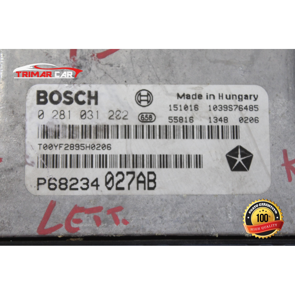 68234027AB KIT BLOCCO ACCENSIONE JEEP CHEROKEE 5 (KL)(2013 IN POI) 2.2 CRD