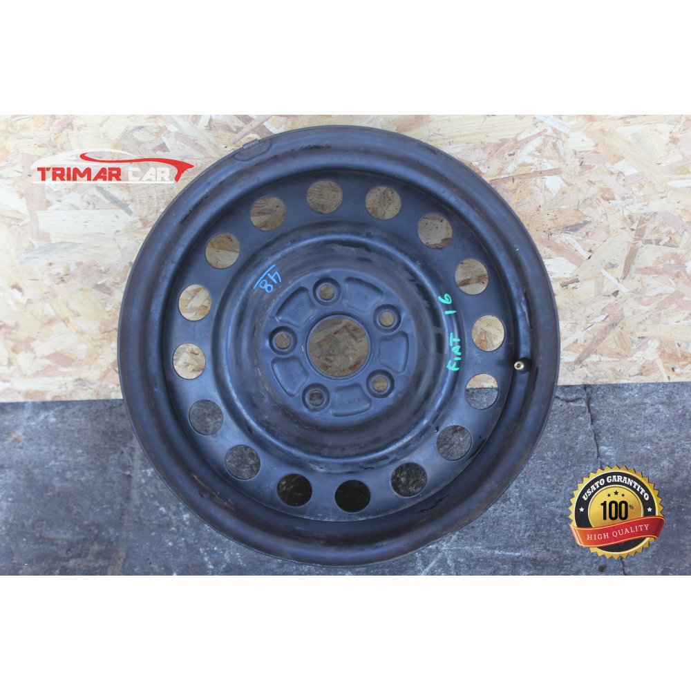 R16 6JX16CH ET50 CERCHIO SINGOLO IN FERRO FIAT SEDICI (FY)(2006-2014) 1.9 MJET 4X4 120CV 88KW