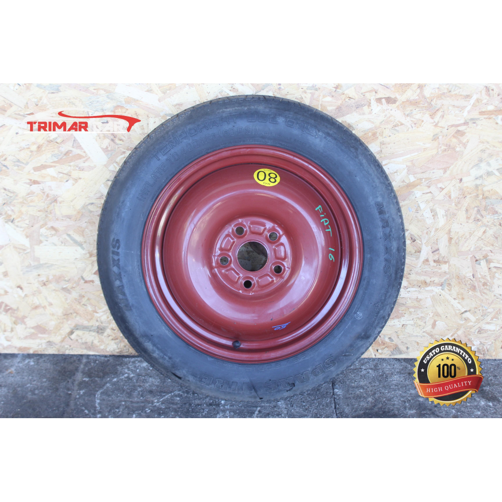 4JX16CH R16 KIT CERCHIO CON RUOTA DI SCORTA FIAT SEDICI (FY)(2006-2014) 1.9 MJET 4X4 120CV 88KW